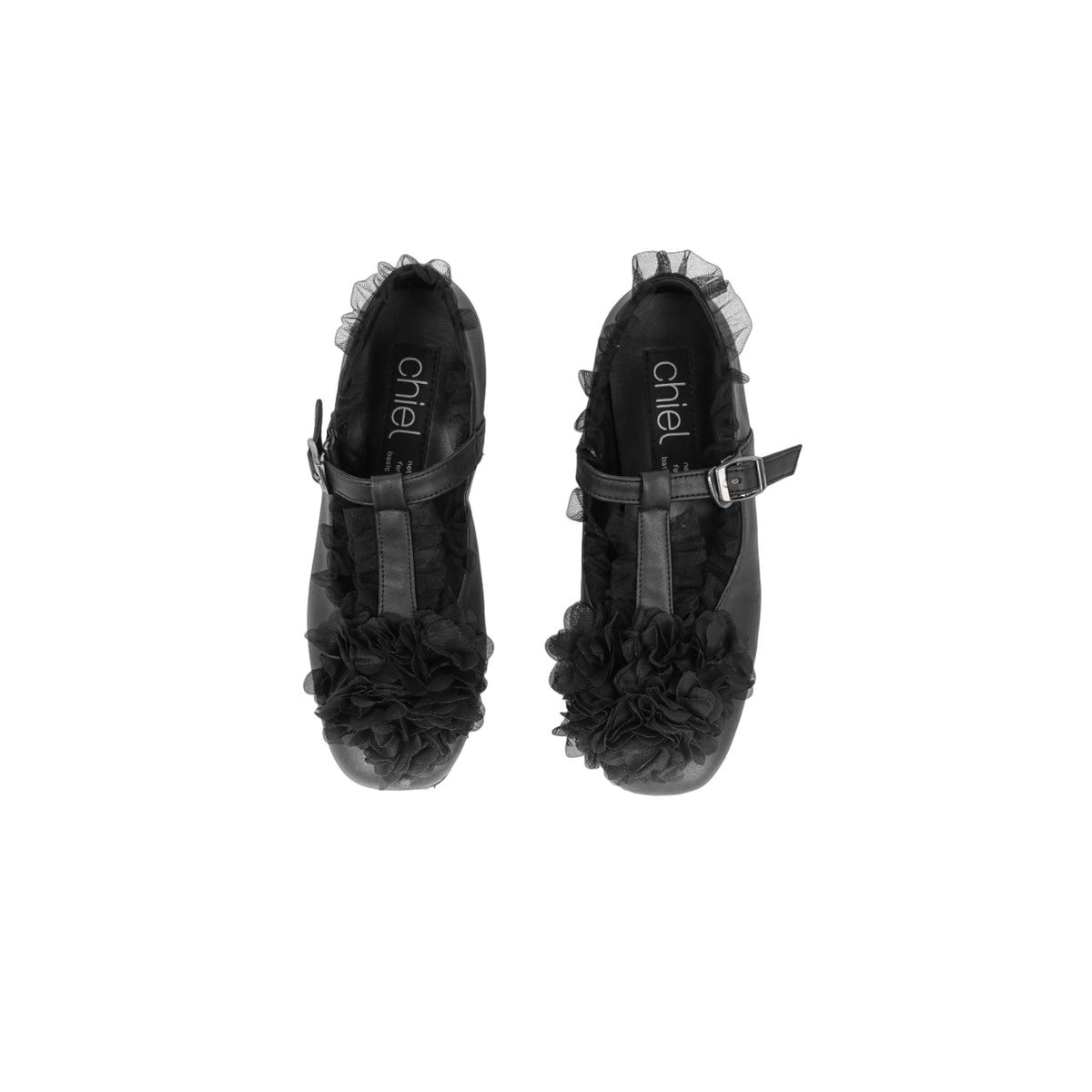 FLEURA BLACK T-Bar FLATS – Chiel