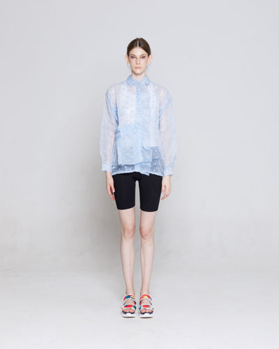 POLKA SHIRT ICE BLUE